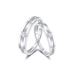 F Moissanite Wedding Ring Set