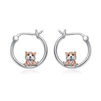 wholesale Softball/golf/volleyball/soccer/football/basketball Hoop Earrings 925 Sterling Silver Hoop Sports Earrings Sports Jewelry Christmas Gifts For Women -style_name:G-Guinea Pig