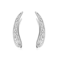 TOUPOP Sterling Silver Ear Climbers Earrings Hypoallergenic Gifts-style_name:2-Silver