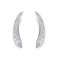wholesale TOUPOP S925 Sterling Silver Ear Climbers Earrings For Women Silver Earrings For Women Hypoallergenic Crawler Earrings Christmas Xmas Birthday Gifts For Her Mom Grandma -style_name:2-Silver
