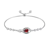 TOUPOP Sterling Silver Birthstone Bracelet Infinity Love Jewelry for Women-color_name:01-January-Garnet