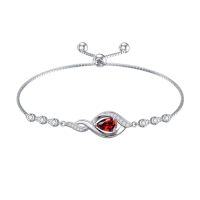 wholesale Christmas Gifts Birthstone Bracelet For Women 925 Sterling Silver Infinity Love Jewelry Birthday Gifts For Women Mom Wife Girlfriend -color_name:01-January-Garnet