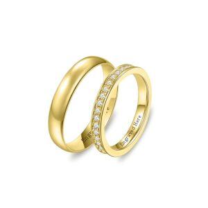Moissanite Gold Ring Sets A