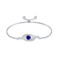 wholesale 925 Sterling Silver Birthstone Bracelet For Women Dainty Infinity Bracelet Fine Jewelry Birthday Christmas Gifts For Her Mom Wife -color_name:09-Sep.-Sapphire