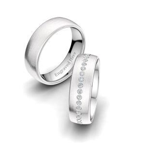C Wedding Ring Set-40 Stones