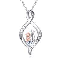 wholesale TOUPOP Gifts For Women, Sterling Silver Mom Daughter Necklace, I Love You Mom Jewelry Birthday Mothers Day Jewelry Gifts For Mama Mother Grandma Daughter -style_name:G-Always My Sister Forever My Friend