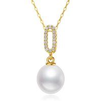 TOUPOP 14K Gold Freshwater Pearl Pendant Necklaces For Women-style_name:Pearl-I