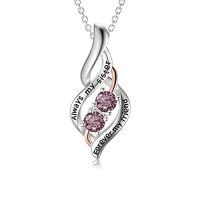 wholesale TOUPOP Christmas Gifts For Sister Sister Necklace Sterling Silver Fashion Jewelry Gifts For Women Friend Female Friendship Lasts Forever -style_name:10-Oct-Always My Sister Forever My Friend