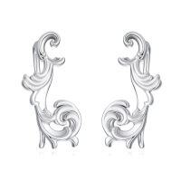 wholesale TOUPOP S925 Sterling Silver Ear Climbers Earrings For Women Silver Earrings For Women Hypoallergenic Crawler Earrings Christmas Xmas Birthday Gifts For Her Mom Grandma -style_name:5-Wave