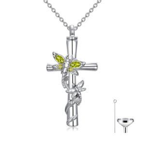 Dragonfly Cross Urn-Aug