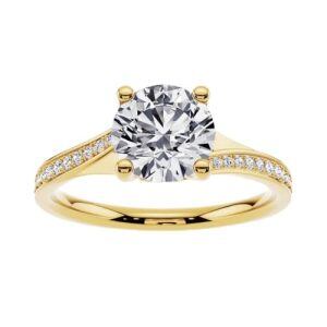 L Moissanite Ring