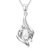 TOUPOP 925 Sterling Silver Teardrop Birthstone Pendant Fine Jewelry Gift-color_name:04-April-Synthetic Diamond