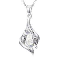 wholesale Birthstone Necklace For Women 925 Sterling Silver Teardrop Pendant Fine Jewelry Birthday Christmas Gifts For Women Her Wife Girlfriend -color_name:04-April-Synthetic Diamond