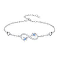 wholesale Animal Infinity Bracelet For Women 925 Sterling Silver Butterfly/dragonfly/dolphin/sea Turtle Bracelet Adjustable Infinity Jewelry Christmas Gifts For Women -style_name:Sea Turtles
