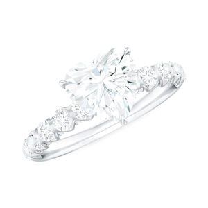 E Moissanite Heart Ring
