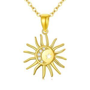 Sun and Moon Necklace-B