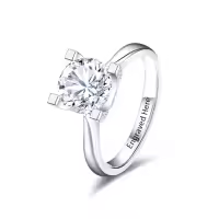 TOUPOP 18K Gold Plated 925 Sterling Silver Moissanite & Lab Created Diamond Rings-ring_size:6.5,color_name:A Personalized Moissanite Rings