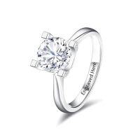 wholesale TOUPOP Personalized Moissanite Wedding Rings For Women, D Color Vvs1 Clarity Lab Created Diamond Promise Rings 925 Sterling Silver 18k Gold Plated Moissanite Engagement Rings Gift For Wife Girlfriend -ring_size:11.5,color_name:A Personalized Moissanite Rings