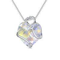 wholesale TOUPOP Gifts For Nurse Birthstone Stethoscope Necklace 925 Sterling Silver Heart Crystal Nursing Themed Jewelry Nurses Day Christmas Gifts For Women Doctor Medical Student -color_name:04-April