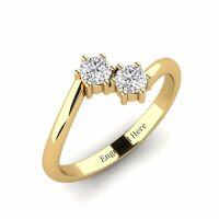 wholesale TOUPOP 10k/14k/18k Solid Gold Personalized Moissanite Engagement Ring For Women Engraved Name Moissanite Eternity Wedding Band Ring For Her Valentines Day Anniversary Christmas Gift For Wife -style_name:D Moissanite Ring