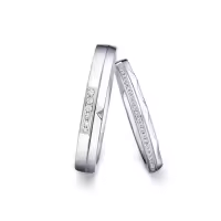 TOUPOP Sterling Silver D VVS1 Moissanite Wedding Ring Sets For Couples-color_name:H Moissanite Wedding Ring Set