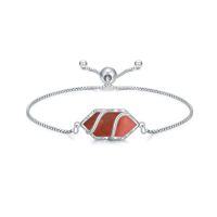wholesale Bracelet For Women 925 Sterling Silver Hexagon Gemstone Link Bracelet Fine Jewelry Birthday Christmas Gifts For Women Her -color_name:Ruby