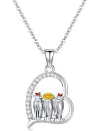 wholesale TOUPOP Highland Cow Necklace 925 Sterling Silver Cow Pendant Necklaces Cute Animal Jewelry Gifts For Women Anniversary Birthday Gifts Presents Ideas -style_name:02-3 Cows