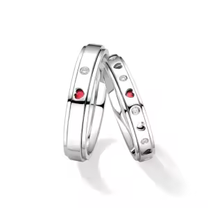 B Wedding Ring Set