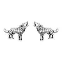 TOUPOP 925 Sterling Silver Stone Stud Earrings For Women-style_name:Wolf Earrings