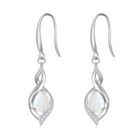 wholesale Birthstone Earrings For Women 925 Sterling Silver Infinity Love Jewelry Birthday Christmas Gifts For Women Mom Wife Girlfriend -color_name:10-October-Opal