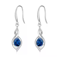 TOUPOP Sterling Silver Birthstone Earrings Infinity Love Jewelry Gift-color_name:12-December-Topaz