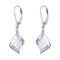 wholesale Teardrop Earrings For Women 925 Sterling Silver Gemstone Dangle Earrings Fine Jewelry Birthday Christmas Gifts For Women Mom -color_name:Opal