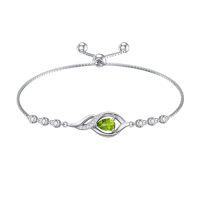 wholesale Infinity Birthstone Bracelet For Women 925 Sterling Silver Infinity Love Birthday Jewelry Christmas Gifts For Women Mom Wife Girlfriend -color_name:08-August-Peridot