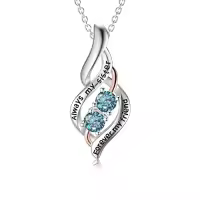 TOUPOP Sterling Silver Sister Necklace Fashion Jewelry Gifts For Women-style_name:03-Mar-Always My Sister Forever My Friend