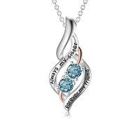 wholesale TOUPOP Christmas Gifts For Sister Sister Necklace Sterling Silver Fashion Jewelry Gifts For Women Friend Female Friendship Lasts Forever -style_name:03-Mar-Always My Sister Forever My Friend