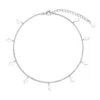 TOUPOP Sterling Silver Ankle Bracelets For Women Adjustable Anklet Elegant Foot Jewelry-style_name:Lightning pendant