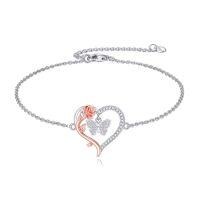 wholesale TOUPOP Christmas Gifts Cute Animal Bracelet For Women 925 Sterling Silver Animal Jewelry Brithday Christmas Gift -style_name:Butterfly