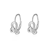 TOUPOP Sterling Silver Stone Zodiac Constellation Leverback Dangle Earrings-style_name:(7/23-8/22) Leo Earrings