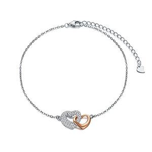 Double Heart Anklet