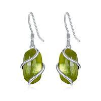 wholesale Earrings For Women 925 Sterling Silver Dainty Gemstone Dangle Drop Earrings Fine Jewelry Birthday Christmas Gifts For Women Her Mom -color_name:Dangle-Peridot-August