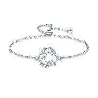 wholesale TOUPOP Gifts For Women Heart Initial Bracelet 925 Sterling Silver Double Heart Bracelet Birthday Jewelry Birthday Christmas Gifts For Her Wife Girlfriend -style_name:Initial Q
