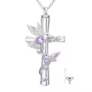 Hummingbird Cross Urn-Jun
