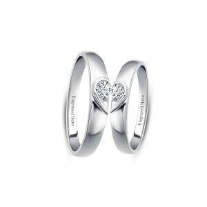 D Wedding Ring Set