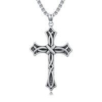 wholesale Cross Necklace For Men Women 925 Sterling Silver Celtic/crucifix/nail/fish Hook Cross Pendant With Stainless Steel Chain Faith Jewelry Gift For Father Son Brother Husband -color_name:N-Celtic Cross