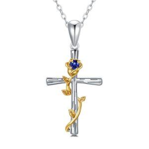 White Gold Cross Necklace