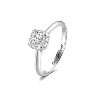 TOUPOP Sterling Silver Moissanite D Color Vvs1 Lab Created Diamond Promise Engagement Wedding Rings Gift-color_name:B Personalized Moissanite Rings,ring_size:10.5