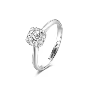 B Personalized Moissanite Rings