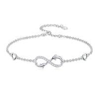 wholesale Animal Infinity Bracelet For Women 925 Sterling Silver Butterfly/dragonfly/dolphin/sea Turtle Bracelet Adjustable Infinity Jewelry Christmas Gifts For Women -style_name:Dolphin