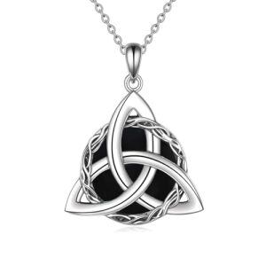1-Celtic Knot Necklace(Black Onyx)
