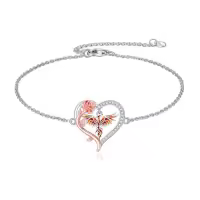 TOUPOP Sterling Silver Cute Animal Bracelet Women's Jewelry Christmas Gift-style_name:Phoenix